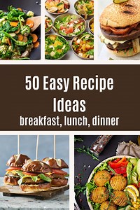 50 Easy Recipe Ideas : Breakfast, Lunch, Dinner Digital Cookbook Recipe Plannertemplate Nutritionist Meal Prep Recipenutrition Family Cook - Etsy UK