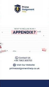 How to Write an Appendix | Prime Assignment Help