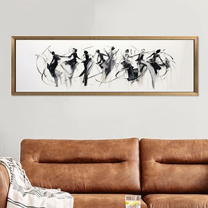 Abstract Dancing People Canvas Art: Modern Music Room Wall Decor - Etsy