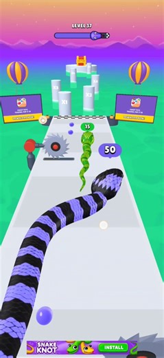 snake run 3d game part 123 new play win #gaming #snakegame