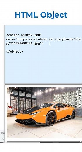 HTML object tag #htmltutorial #coding