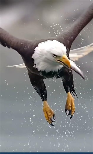 closer view of eagle hunting a fish! #shorts #fishing #eagles #wildanimals