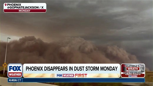 Monsoon storms kick up massive dust storm in bone-dry Arizona