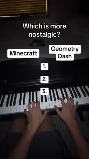 Pianicam on Instagram: "Minecraft vs Geometry Dash on piano, who wins? 🎹 #piano #pianocover #minecraft #geometrydash #nostalgia"