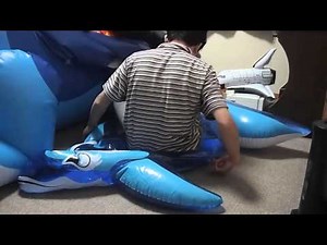 Inflatable dolphin ride to deflate