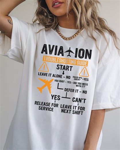 Aviation Troubleshooting Guide Shirt, Funny Pilot Engineer T-shirt, Aviation Humor Tee - Etsy