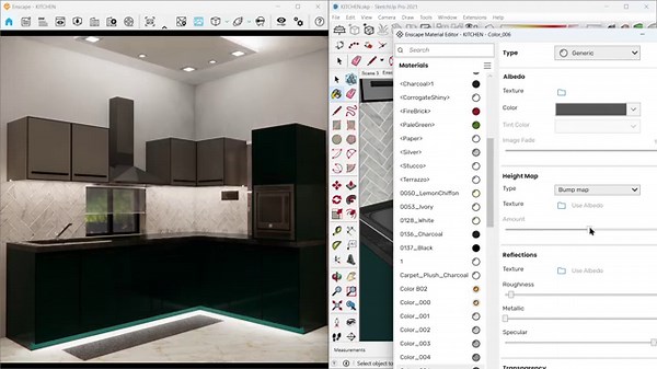Kitchen in Enscape interior Render settings for beginners | BuildNRender #2 Video