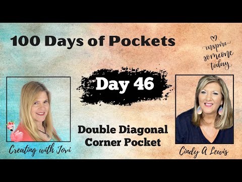 Day 46 of 100 Days of Junk Journal Pockets! Double Diagonal Corner Pocket
