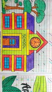 Decorate Attendance Register | April Artwork and Drawings | School Building Scenery