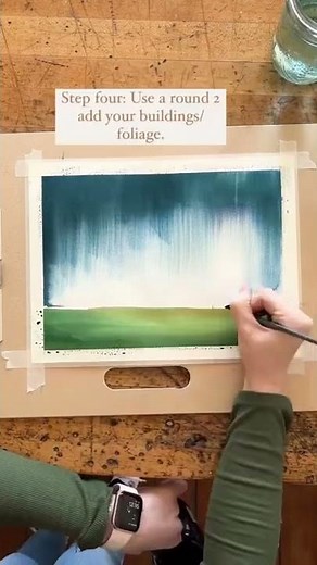 Easy watercolor painting | Learn how to paint an epic watercolor landscape