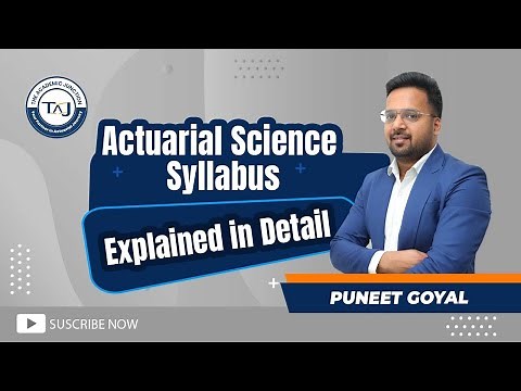 Actuarial Science Syllabus - Explained in Detail | The Academic Junction