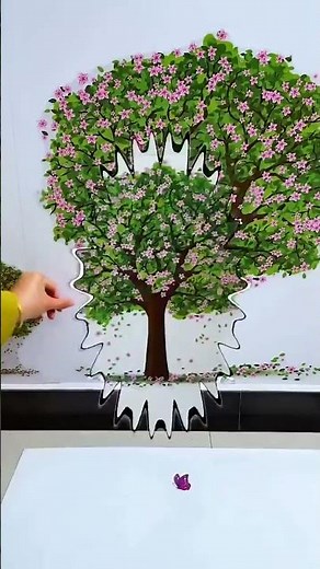 🏠💯Three tree-themed wall stickers, with a fresh and clean design#art