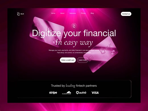 Landing page | Banking card