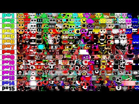 All True Phases in Incredibox Sprunki - Phases 1-15 Together in Sprunki