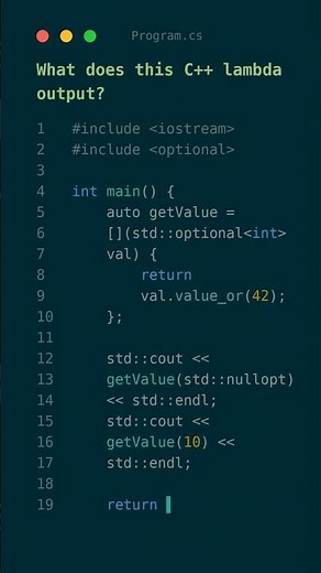 SHOCKING C++ Trick: Nullish Coalescing with Lambdas! 🤯