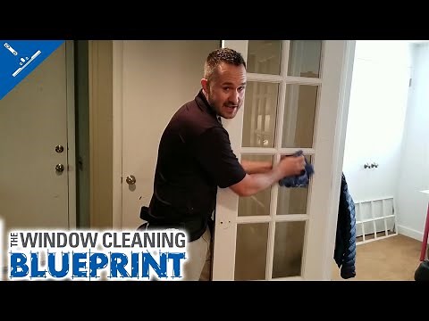 How to Clean French Pane Windows with Surgical Towels and Microfibers.