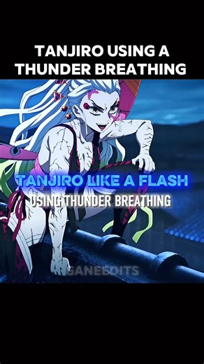 TANJIRO USING-THUNDER BREATHING 😈 #demonslayer #anime