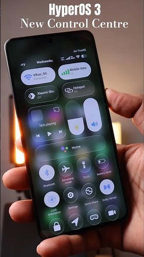 HyperOS 3 New Control Centre Install Now ✅ #hyperos3 #xiaomitricks #tech #vikaspal