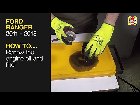 How to Renew the engine oil and filter on the Ford Ranger 2011 to 2018
