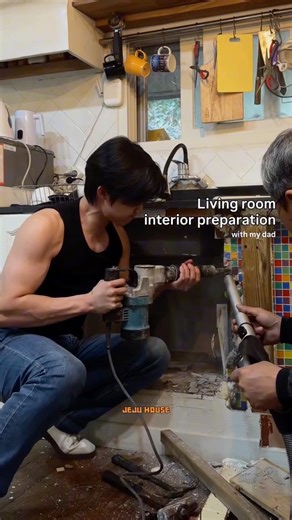 지승윤 seungyoon JI | Living room interior preparation with my dad JEJU HOUSE #reels#korean#fyp#jeju | Instagram