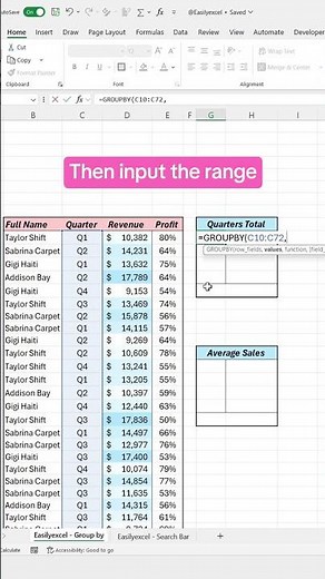 How to use GroupBy in Excel! #excel #groupby #spreadsheets