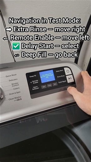How to Enter Test Mode on a Maytag Washing Machine #maytag #washerrepair #testmode #howto