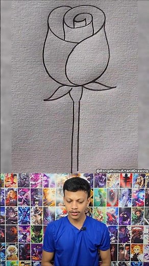 How to Draw a Rose 🌹