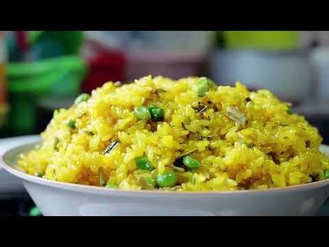 Budding Flower Glutinous Rice with Toon Sprouts 🍳🌼 #food #forest