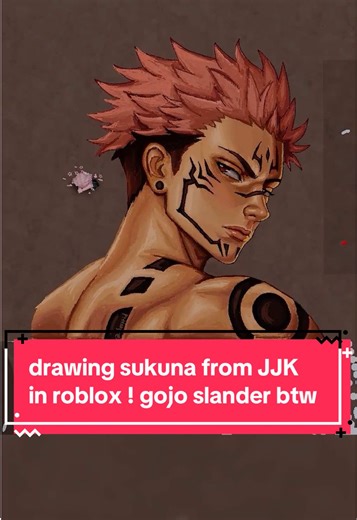 MY FRIEND drew the gojo for me ✌️✌️✌️ he consented to the slander thank yew these are the only videos i stage cause im not abt to diss a random persons drawing. also i have started watching jjk but 😩 drawing sukuna from jujutsu kaisen in roblox spray paint alongside gojo satoru !! . . . . . . . . . . . . . #roblox #jjk #sukuna #jujutsukaisen #anime