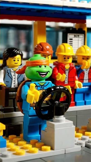 Ninja Turtle (Orange) is working as a Bus Driver