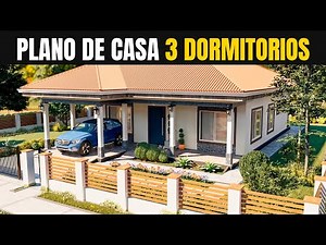 ¡COMODIDAD! 😍 Plano de Casa con #3 dormitorios 👏