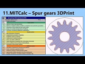 SpurGear-Exact 3D Model for Print or Manufacturing (MITCalc-11)