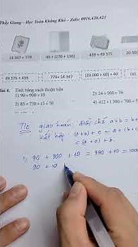 Grade 4 Math - Exercises on Commutative and Associative Properties of Addition #thaygiangdaytoan ...