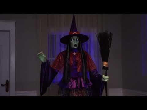 New 2023 SVI Halloween Animated Prop Sparkle Witch Animated