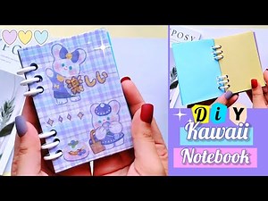 How to make kawaii mini binder notebook at home _ DIY mini binder notebook