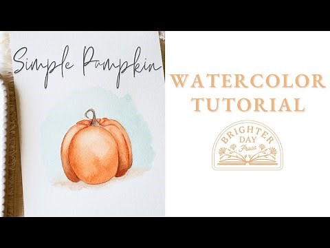 Simple Pumpkin Watercolor Tutorial