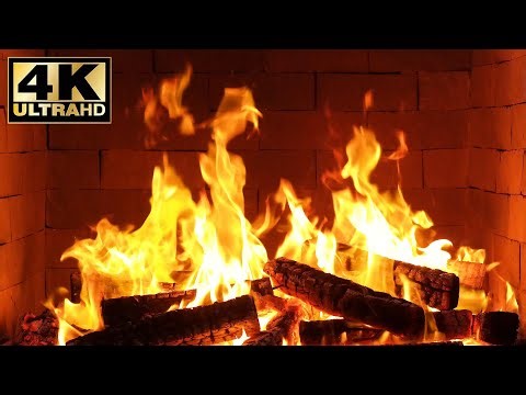 Cozy Spring Fireplace Ambience 4K. Cozy Cabin Fireplace The Woods. Rustic Cabin fireplace retreat