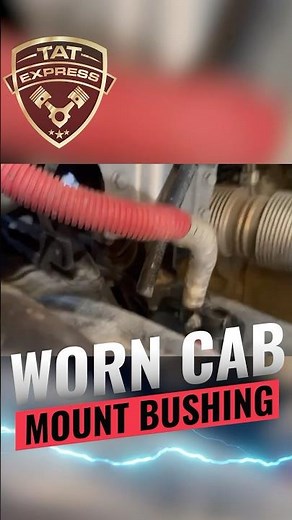 🚛🧱 Worn Cab Mount Bushing – Excessive Cab Movement Detected! ⚠️🔍