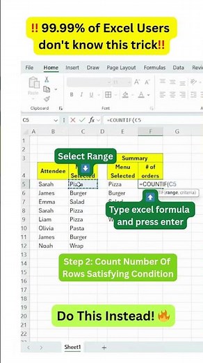 Summarise Any List Instantly in Excel | Excel Formula Hacks