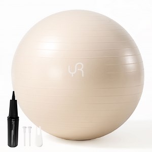 YR 55CM Exercise Ball, Anti-Burst and Slip Resistant Yoga Ball for Gym Fitness and Physical Therapy, White - Walmart.com