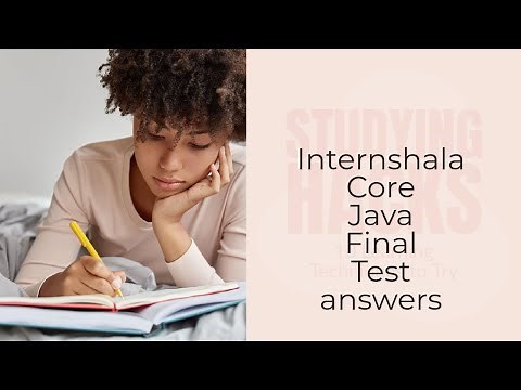 Internshala Core Java Final test answers