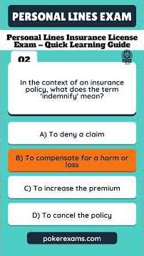 Personal Lines Insurance License Exam – Quick Learning Guide