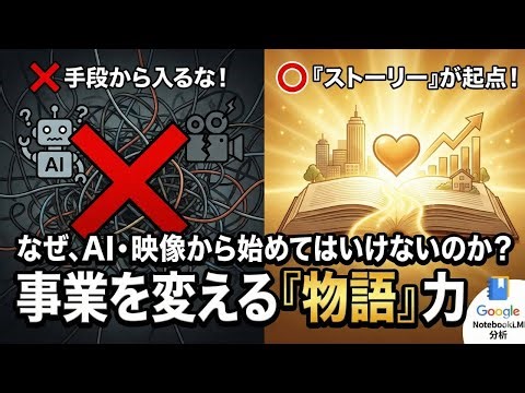 なぜ、AIや映像から始めてはいけないのか？「ストーリー起点」が事業を変える理由【NotebookLM】