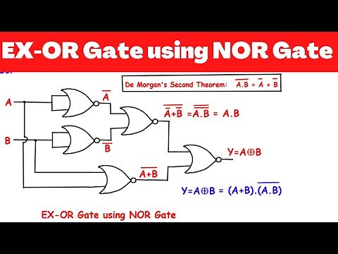 EX-OR Gate using NOR Gate | Electrical Engineering