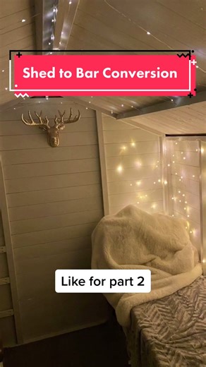 DIY Shed to bar conversion 🔨🪚 #fyppage #diy #shed #gardenshed #gardenbar #shedconversion #gardeninspo #diyqueen #diybuild #speedbuilders