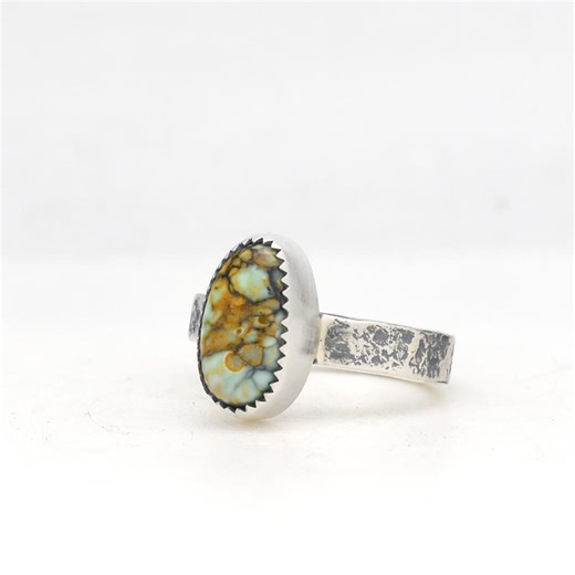 Seven Dwarfs Turquoise Ring Variscite and Sterling Silver, Made in USA in Minimalist Modern Southwest Style Jewelry - Etsy