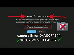 ✅100% SOLVED - We can't find your camera Error 0xA00F4244 in Windows 10 / 11 | Camera Not working ?