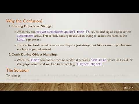 Understanding the React.js Timer Issue: Why Are Hard Coded and User Data Handled Differently?