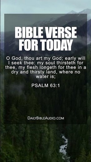 Psalm 63:1 | Blessed Bible Scripture For Today (KJV)
