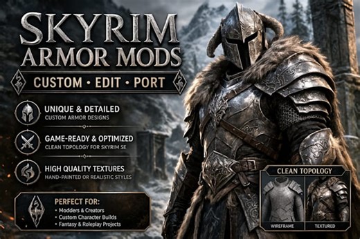 Skyrim se mods, rüstungen, waffen und assets erstellen, bearbeiten und porten